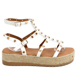 Alize Sandales espadrilles cloutées blanches
