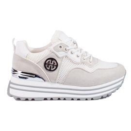 W. Potocki Baskets à lacets femme Potocki blanc blanche