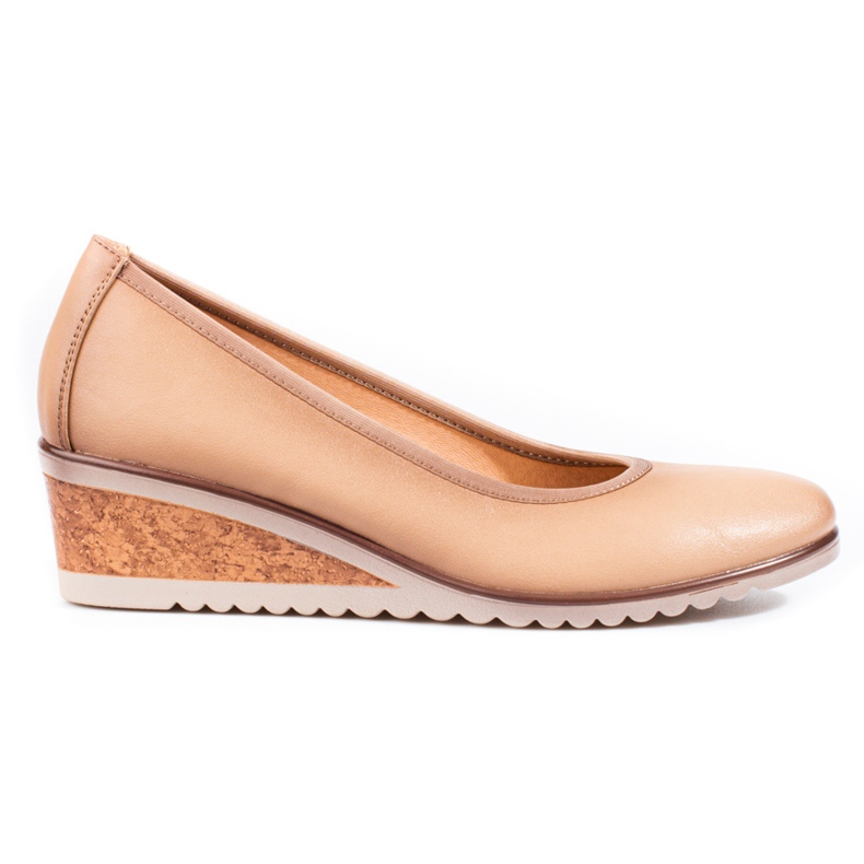 W. Potocki Escarpins compensés beiges pour femmes de chez Potocki W. Potocki Escarpins compensés beiges pour femmes de chez Potocki