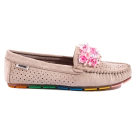 Mocassins femme en daim Shelovet beige Mocassins femme en daim Shelovet beige