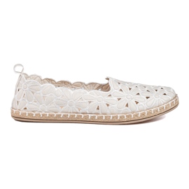 W. Potocki Ballerines femme ajourées Potocki blanc