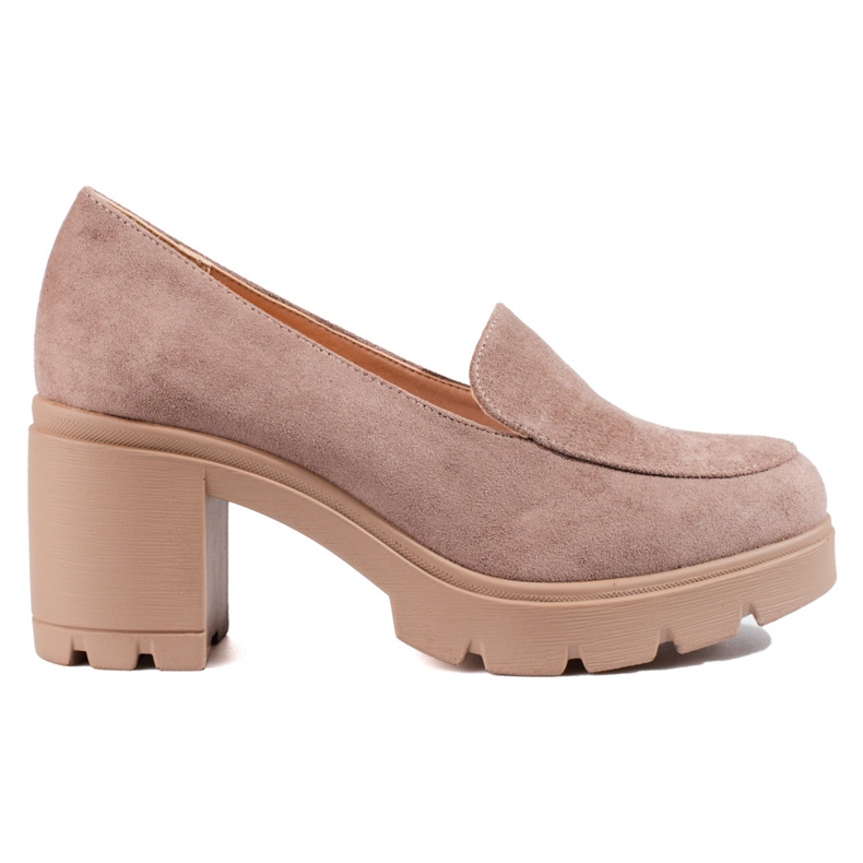 W. Potocki Escarpins femme daim Potocki beige