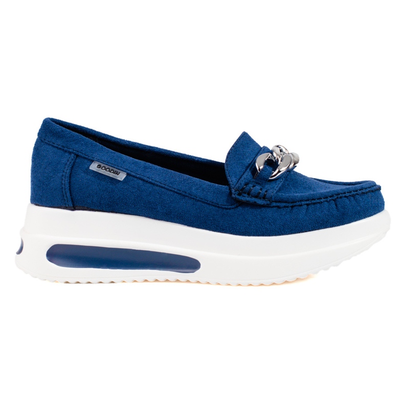 Mocassins compensés bleus Shelovet, femmes Mocassins compensés bleus Shelovet, femmes