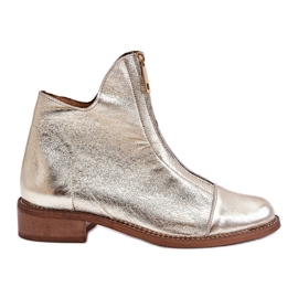 Bottes Zippées en Cuir Nicole 2785/007 Doré