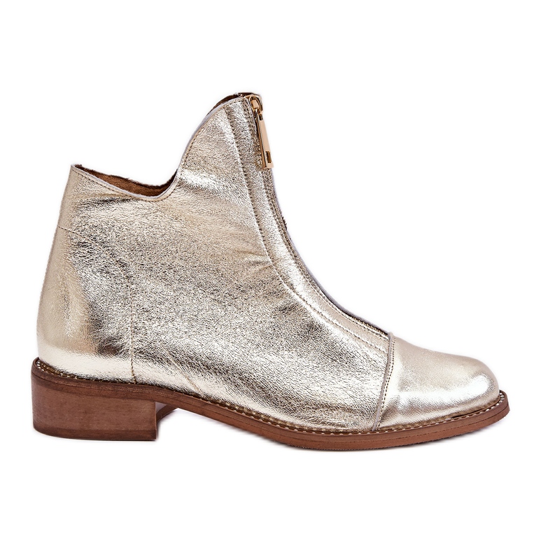 Bottes Zippées en Cuir Nicole 2785/007 Doré d'or
