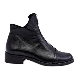 Bottes Zippées en Cuir Nicole 2785/037 Noir le noir