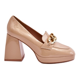 Vinceza Escarpins Sur Talons Chunky Beige Nataly Vinceza Escarpins Sur Talons Chunky Beige Nataly