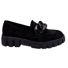 Vinceza Mocassins à plateforme en daim pour femmes Noir Bennett le noir