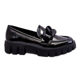 Vinceza Mocassins plateforme laqués pour femme Noir Bennett