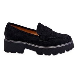 Vinceza Mocassins Classiques en Daim Noir Corrin