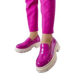 Chaussures en cuir verni rose Phaneuf