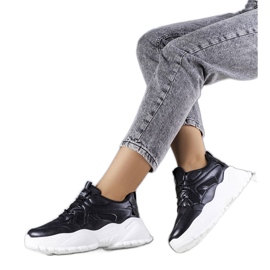 Baskets noires sur semelle Lorene massive le noir Baskets noires sur semelle Lorene massive le noir