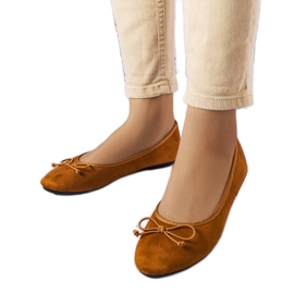 Ballerines marron à nœud Chandonnet brun