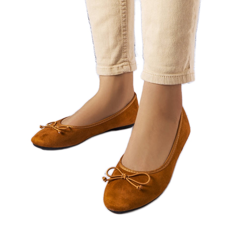 Ballerines marron à nœud Chandonnet brun