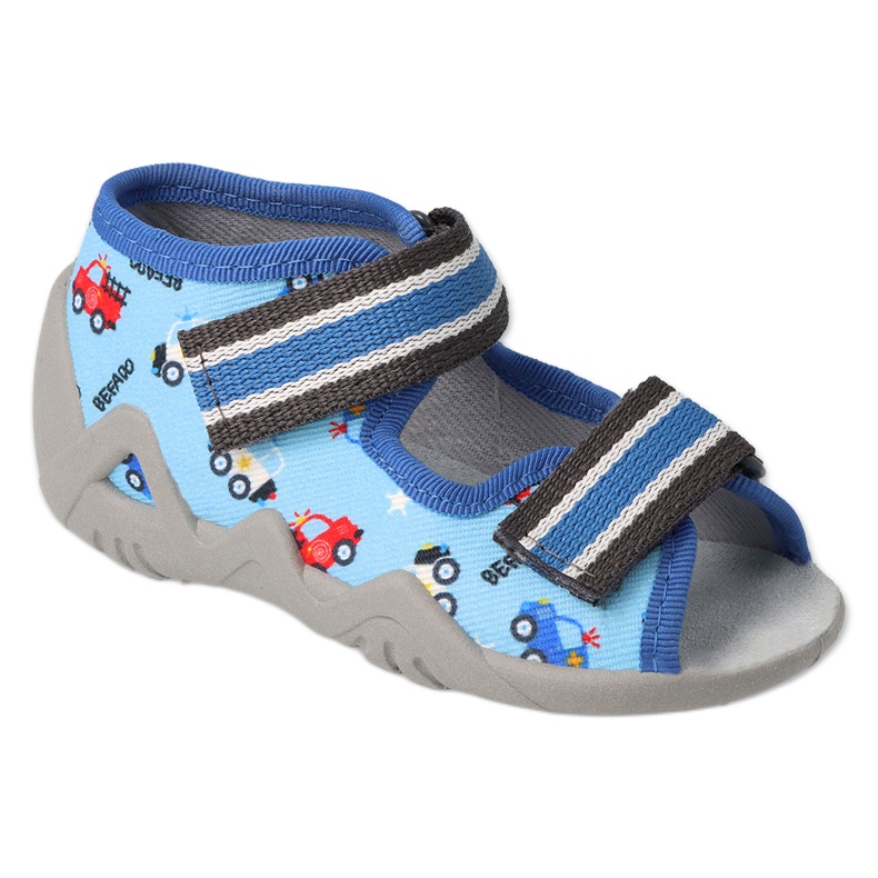Befado Children's Slippers Le cuir insert 350p036 bleu dans les voitures Befado Children's Slippers Le cuir insert 350p036 bleu dans les voitures