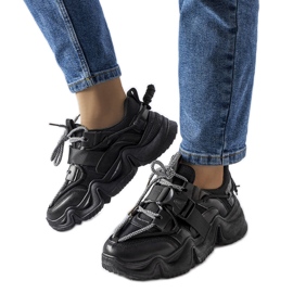 BM Baskets glamour noires Desforges le noir