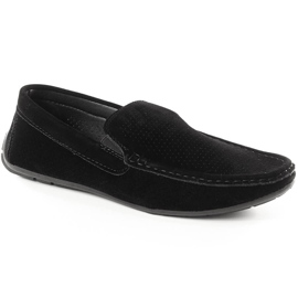 News Mocassins ajourés homme 4873 en daim noir ajouré le noir News Mocassins ajourés homme 4873 en daim noir ajouré le noir