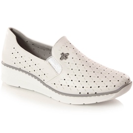 Chaussures compensées ajourées femme blanches Jezzi MR1840-12