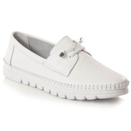 Chaussures de sport en cuir blanc pour femme Vinceza SG23-7842