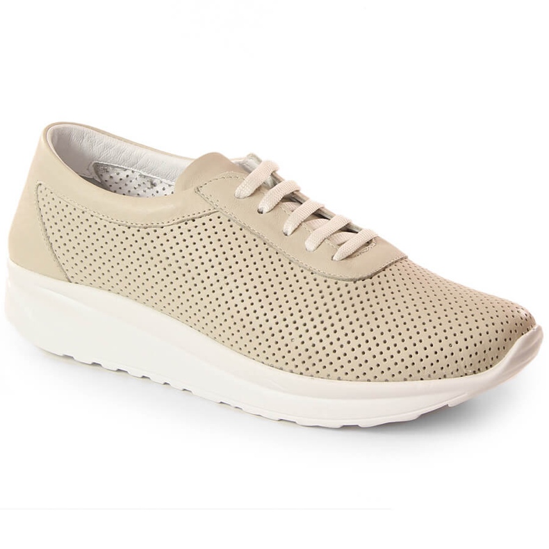 Chaussures femme cuir beige ajouré T.Sokolski Bk 800