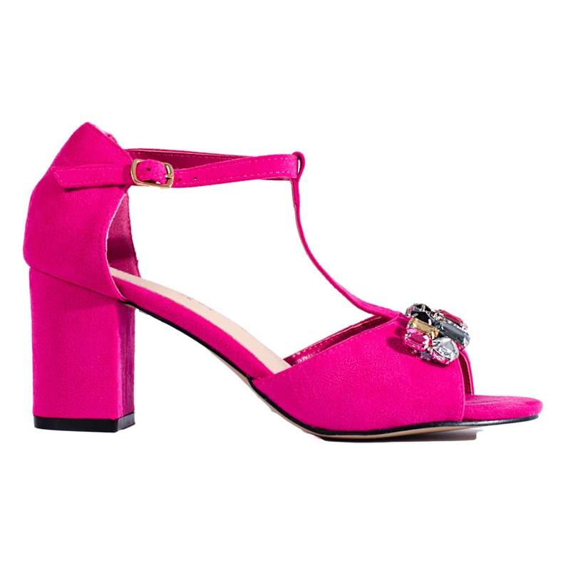 Sandales femme en daim rose Shelovet