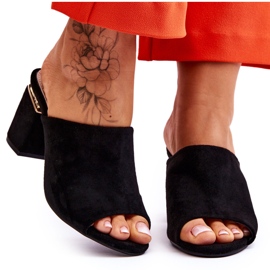Vinceza Chaussons à Talons Hauts en Daim pour Femme Noir Carter