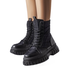 Bottes de neige isolées noires Collin le noir
