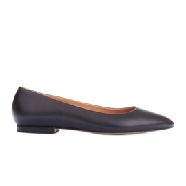 Marco Shoes Ballerines en cuir souple noir