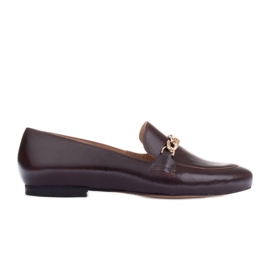 Marco Shoes Ballerines avec une chaîne en or brun Marco Shoes Ballerines avec une chaîne en or brun