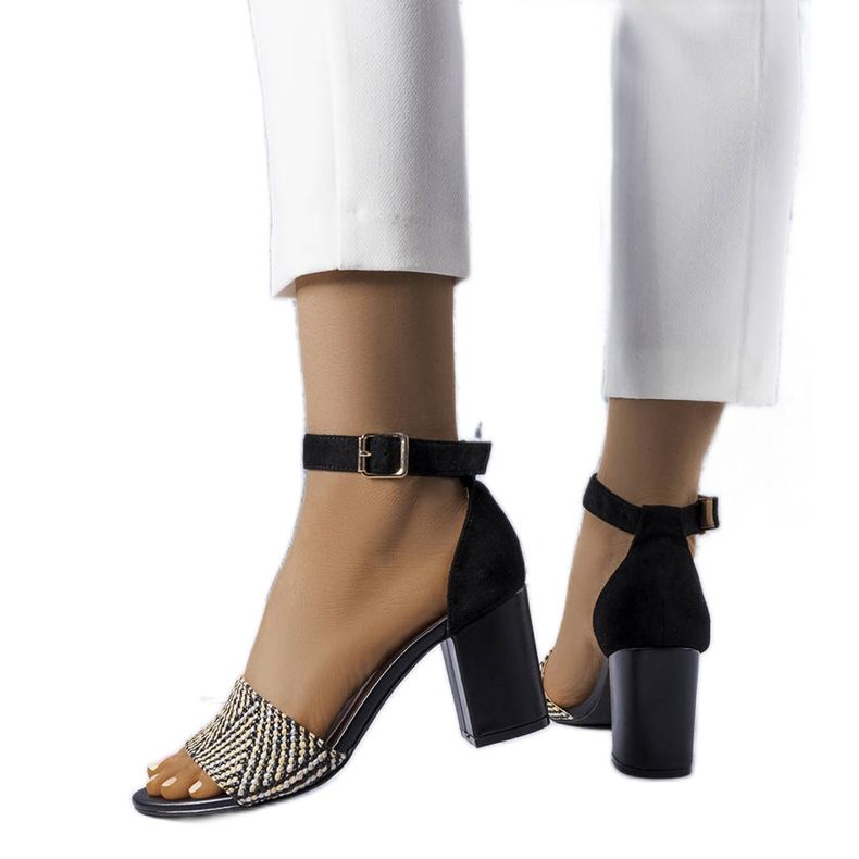 BM Sandales noires bloc Patience le noir