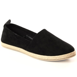 Espadrilles à enfiler noires pour femme Potocki 16009 le noir