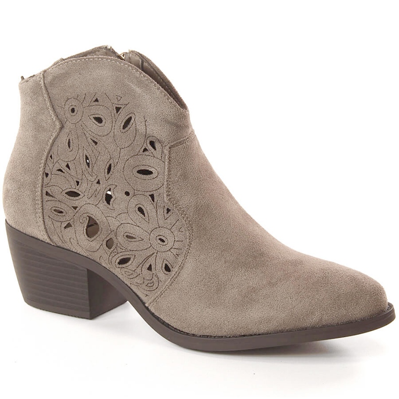 Santiags femme daim ajouré gris Jezzi RMR1921-42
