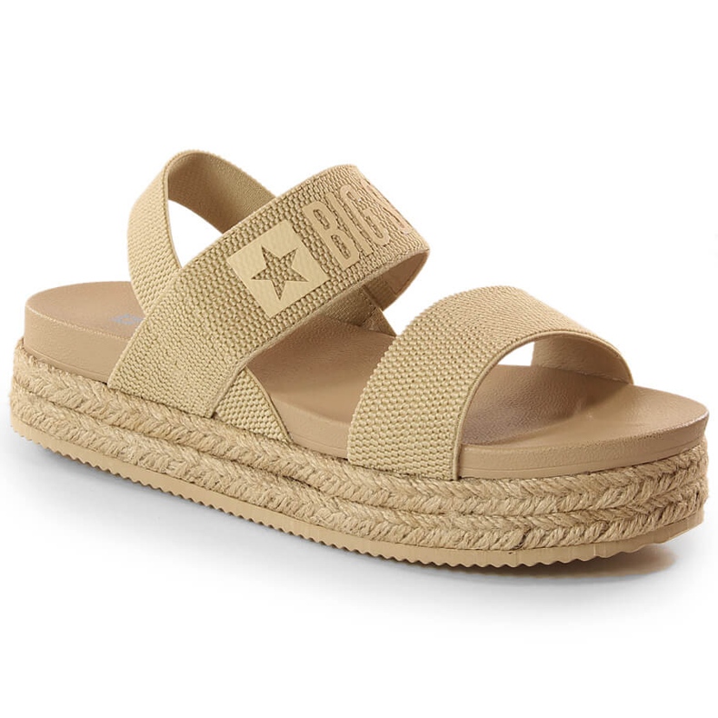 Espadrilles à enfiler beiges pour femmes Big Star LL274858