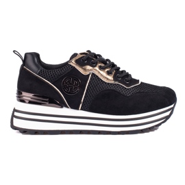 W. Potocki Baskets à lacets femme Potocki noir