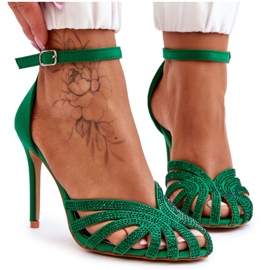 FS1 Talons hauts à la mode Jaylen Green avec strass vert