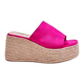 FS1 Tongs Compensées Et Plateformes Femme Fuchsia Ysabel rose