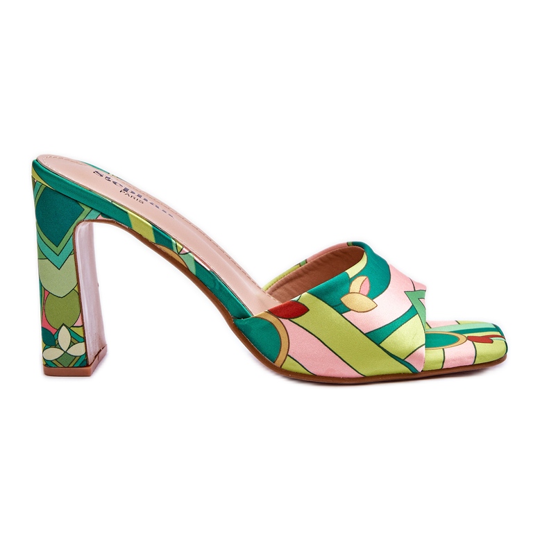 Chaussons Talons Motifs Femme Vert Adelise multicolore