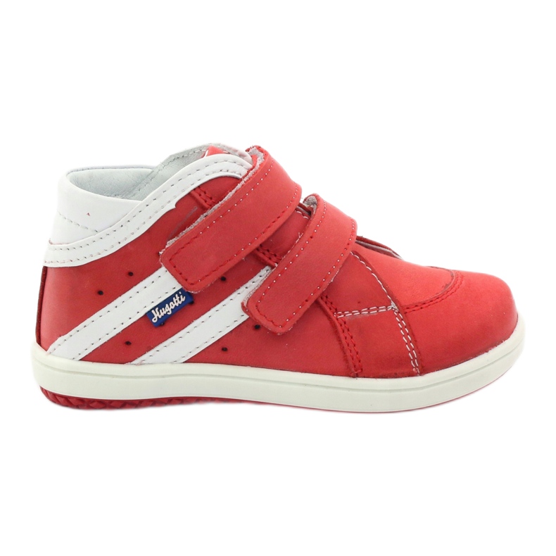 Chaussures en cuir Hugotti avec velcro rouge