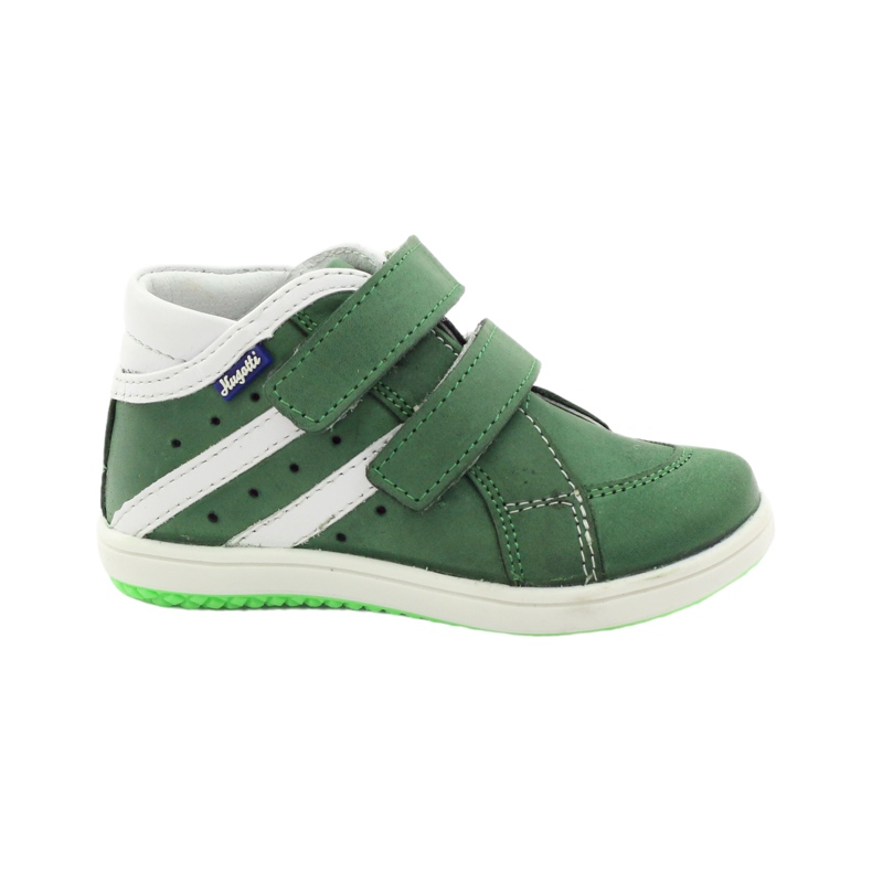 Chaussures en cuir vert Hugotti blanche
