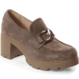 Potocki W WOL135 chaussures en daim avec tige et plateforme beige