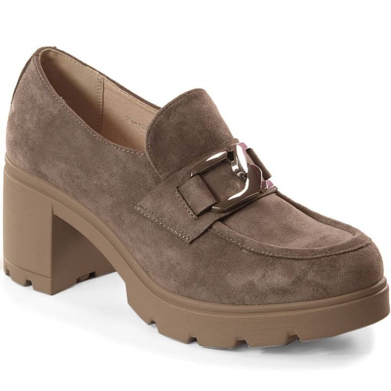 Potocki W WOL135 chaussures en daim avec tige et plateforme beige