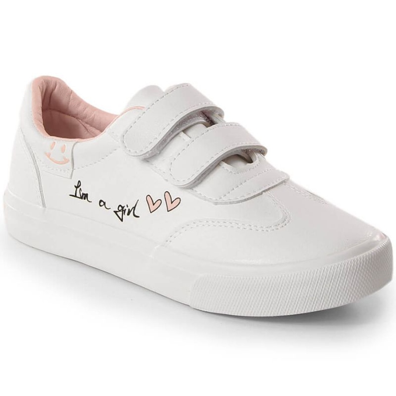 Chaussures de sport velcro Potocki Jr. WOL143 blanche