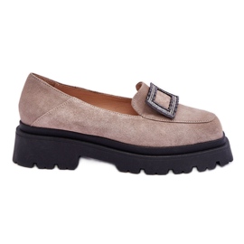 FILIPCZYK Confortables Mocassins Daim Beige Agathe