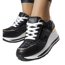 PA1 Baskets noires avec empiècements décoratifs Krystal