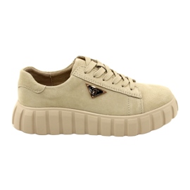 Baskets en cuir suédé Filippo DP4138 beige