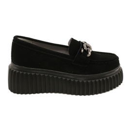 Mocassins en daim Filippo DP4450 BK le noir