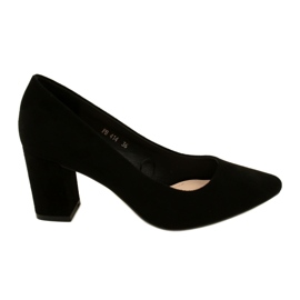 Sergio Leone Escarpins Talon Daim PB414 Noir