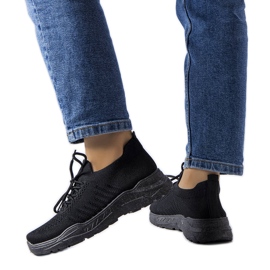 Belluci Baskets noires à tige souple de chez Gois le noir