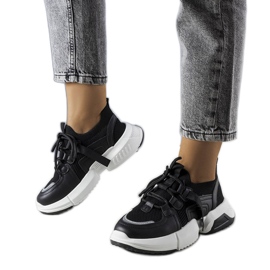 Baskets chaussettes noires Peggy