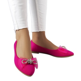 Ballerines roses à nœud et strass LaGarde Ballerines roses à nœud et strass LaGarde